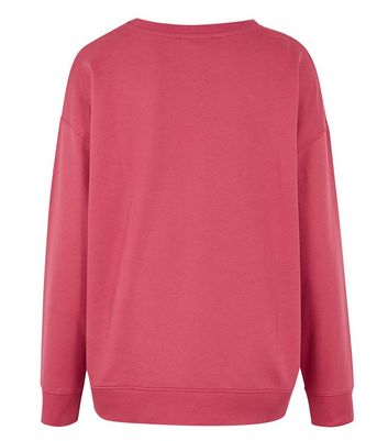 new look pink sweatshirt