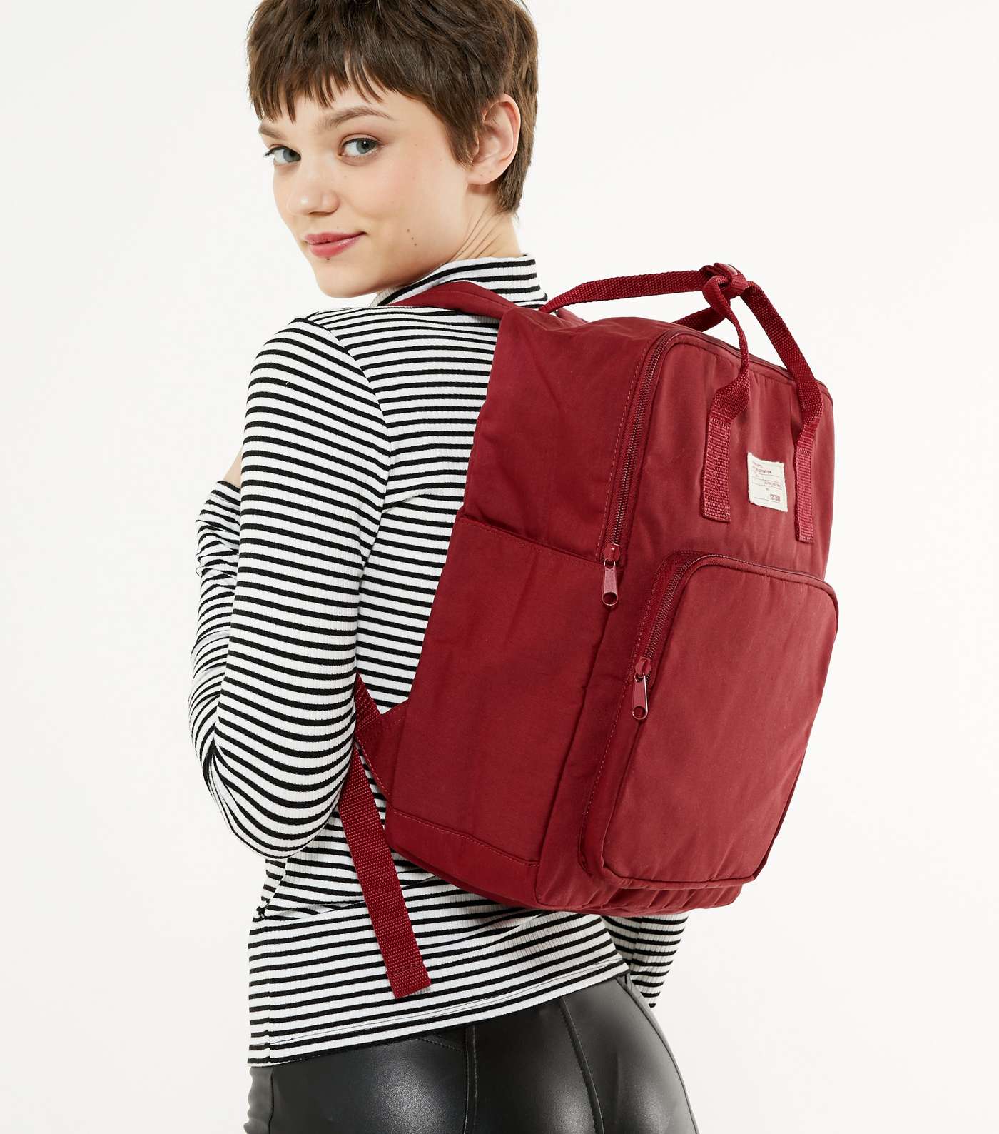 Red Tab Front Backpack Image 2