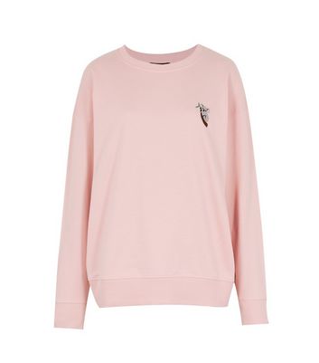 new look pink sweatshirt