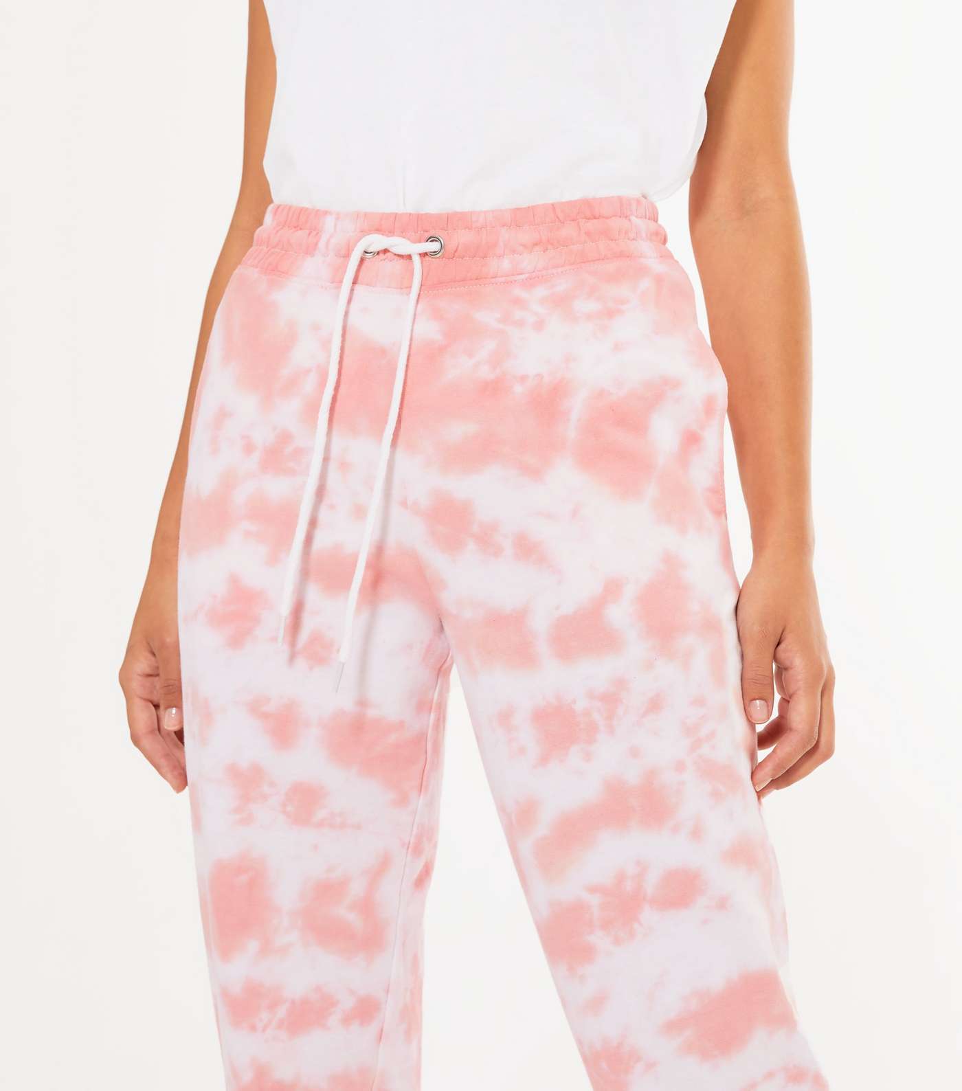 Mid Pink Tie Dye Cuffed Joggers  Image 4