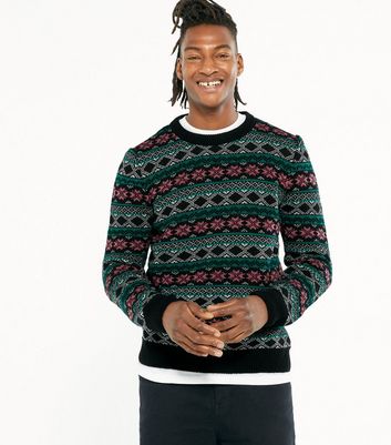 green fairisle jumper