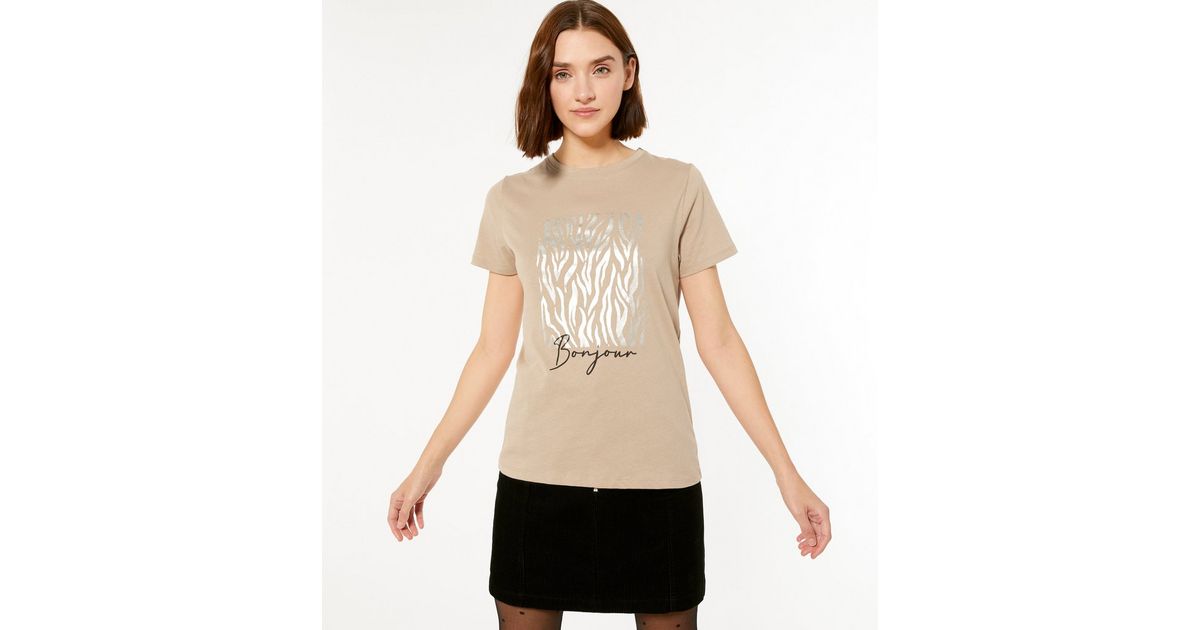 bonjour t shirt new look