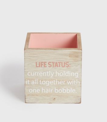 Image of Pink Holding It All Together Logo Storage Box New Look