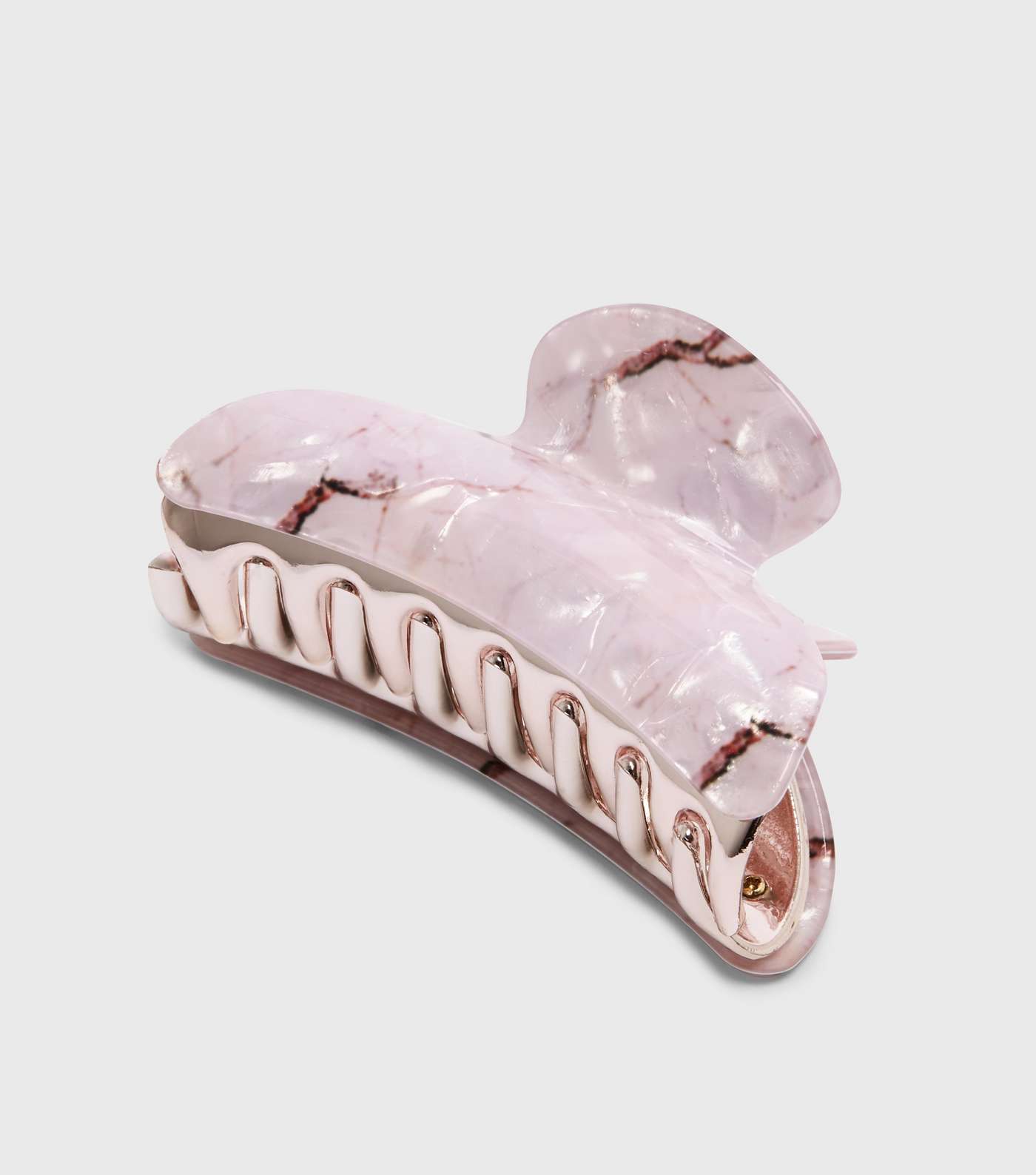 Rose Gold Marble Effect Bulldog Claw Clip