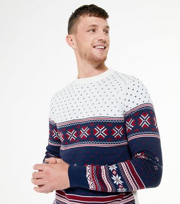 White Fair Isle Christmas Jumper | New Look
