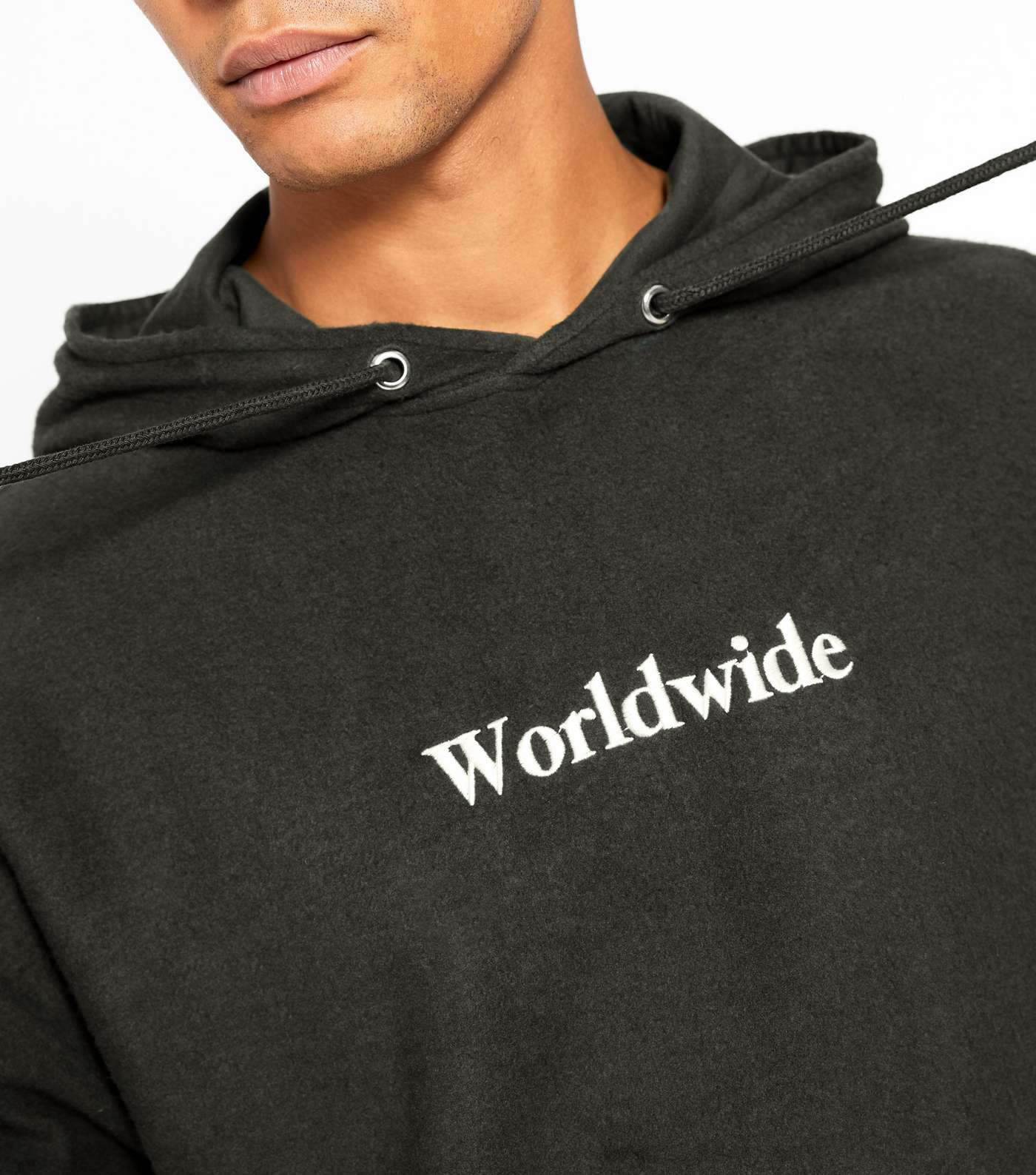 Khaki Worldwide Slogan Hoodie Image 3