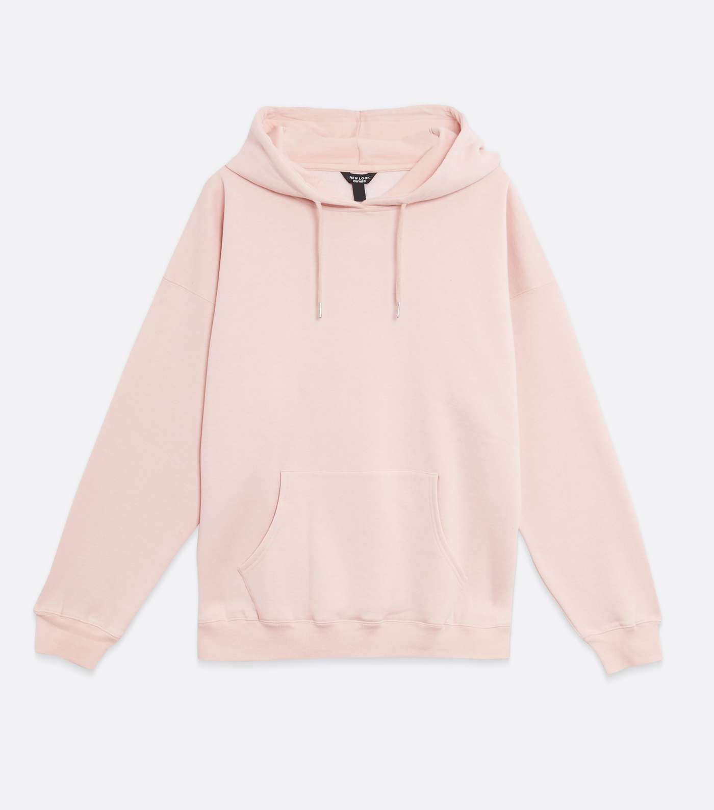 Curves Pale Pink Oversized Hoodie Image 5