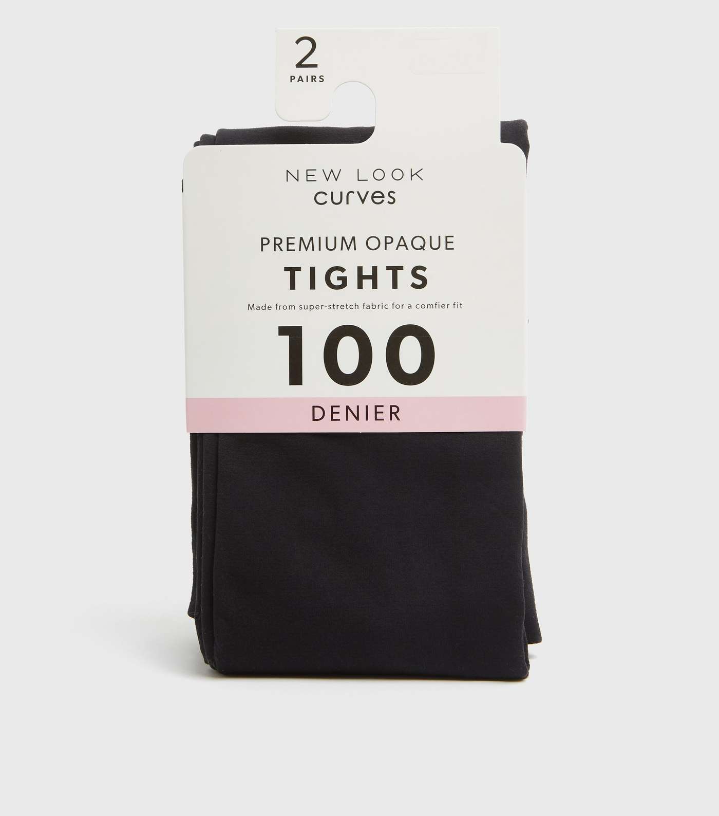 Curves 2 Pack Black Premium Opaque 100 Denier Tights