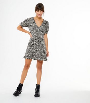 New look shop black tea dress