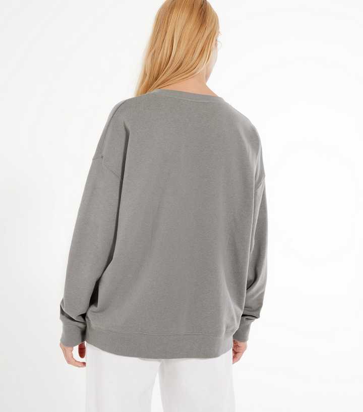 Dark Grey Wellness Slogan Sweatshirt | New Look