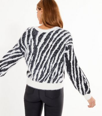 zebra knit jumper