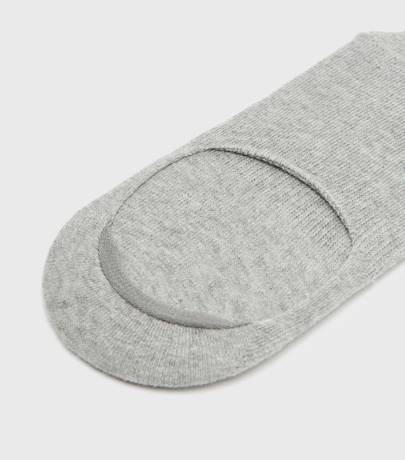 3 Pack Grey Sports Grip Invisible Socks Image 2