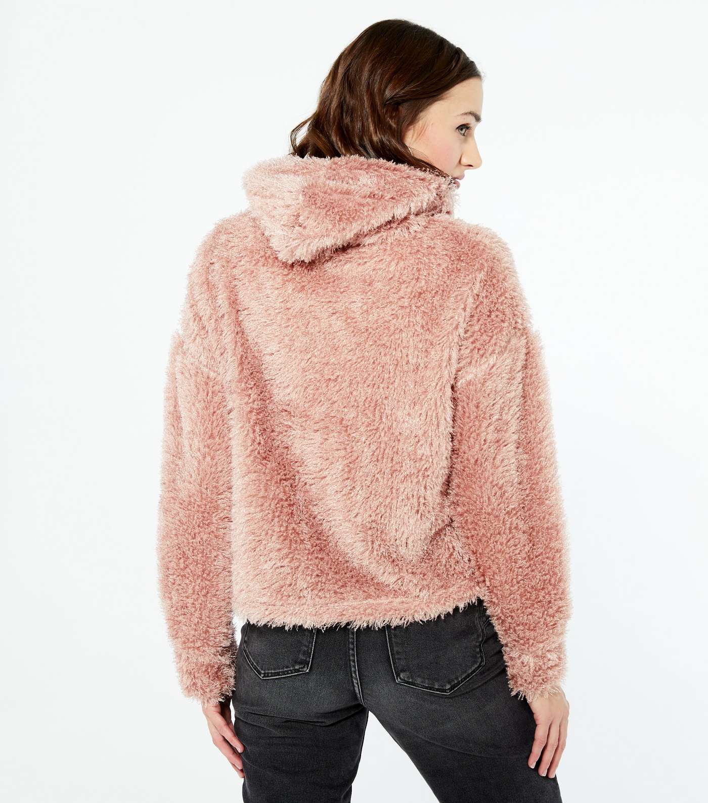 Mid Pink Fluffy Hoodie Image 3