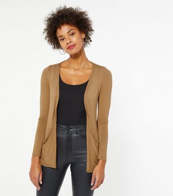 camel color duster cardigan