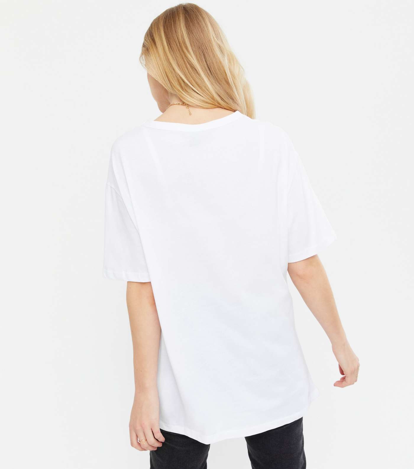 White Oversized Cotton T-Shirt  Image 4