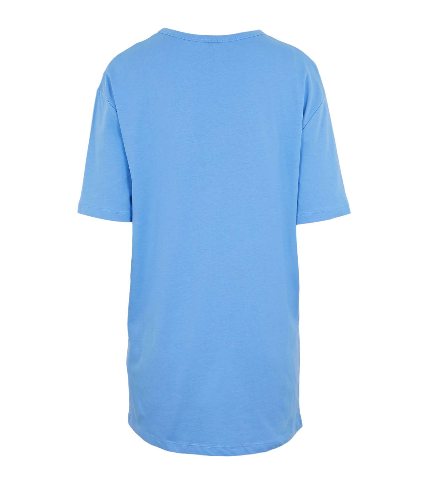 Pale Blue Oversized Cotton T-Shirt  Image 2