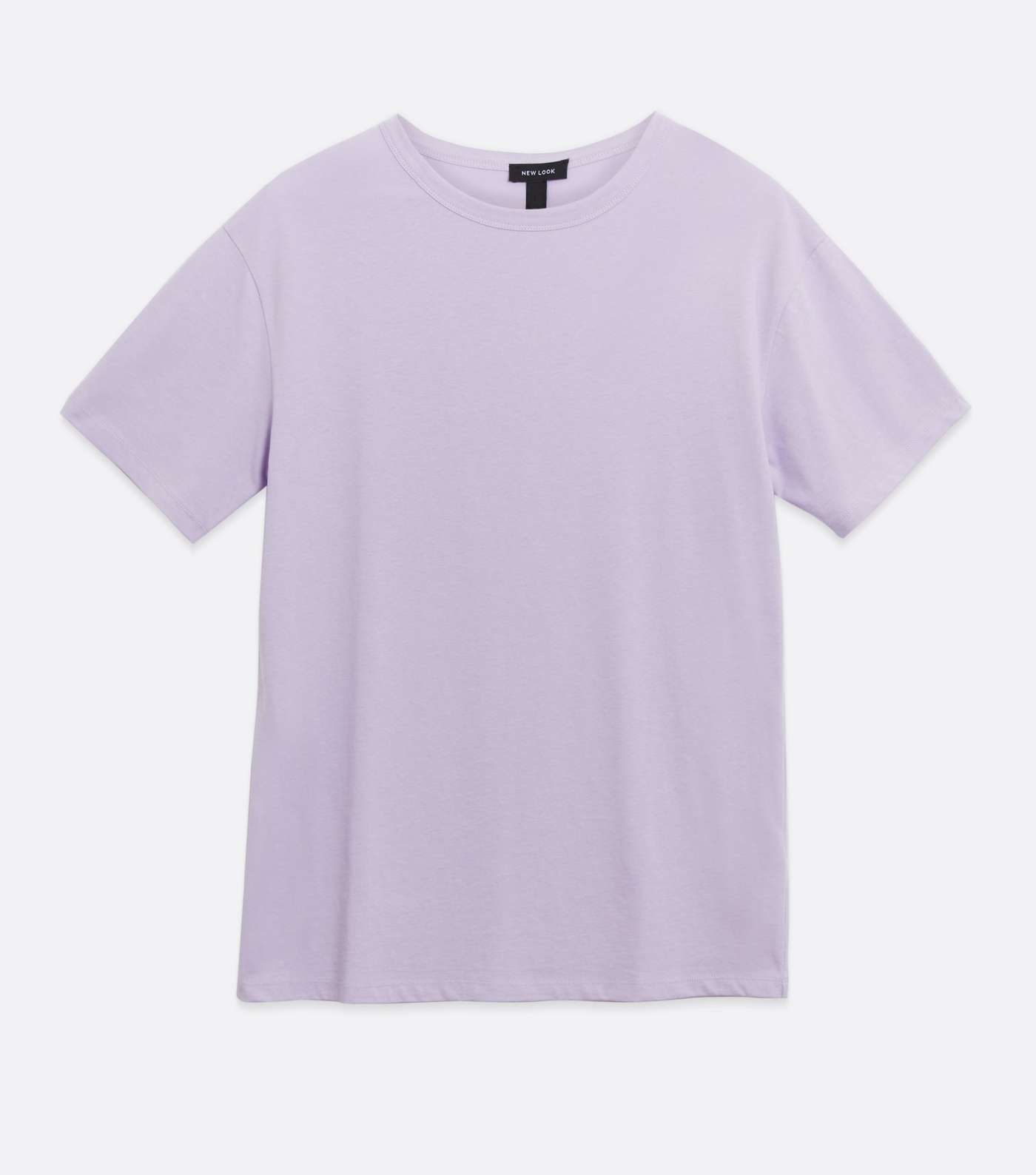 Light Purple Oversized Cotton T-Shirt  Image 5