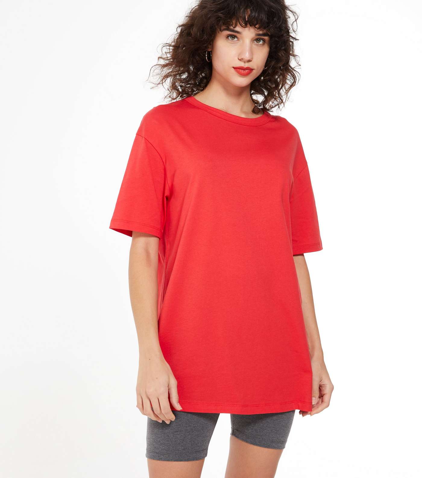 Red Oversized Cotton T-Shirt 