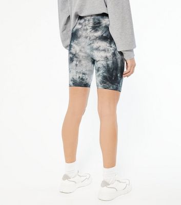black tie dye biker shorts