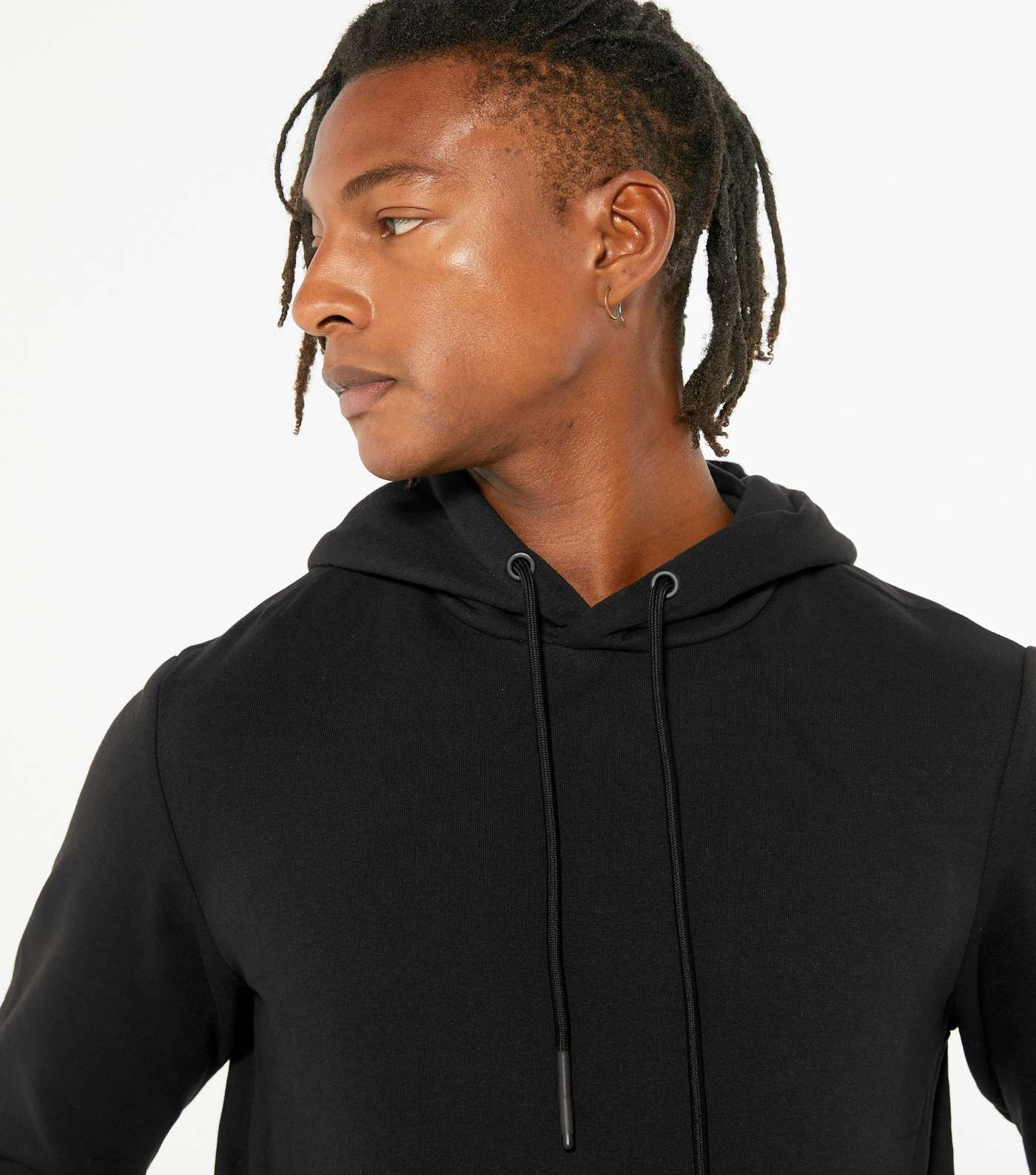 Only & Sons Black Jersey Pocket Hoodie Image 3