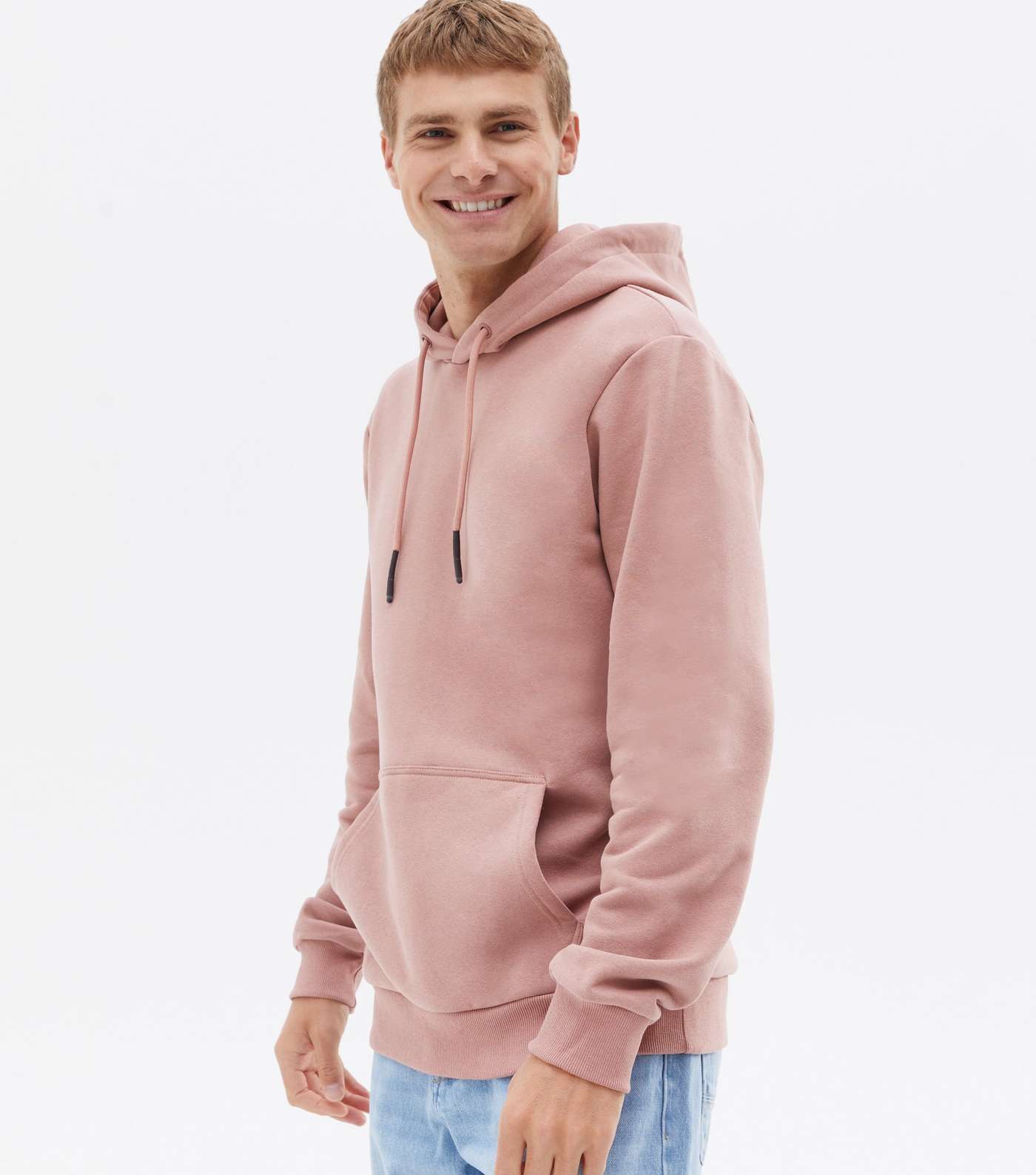 Only & Sons Mid Pink Jersey Pocket Hoodie Image 3