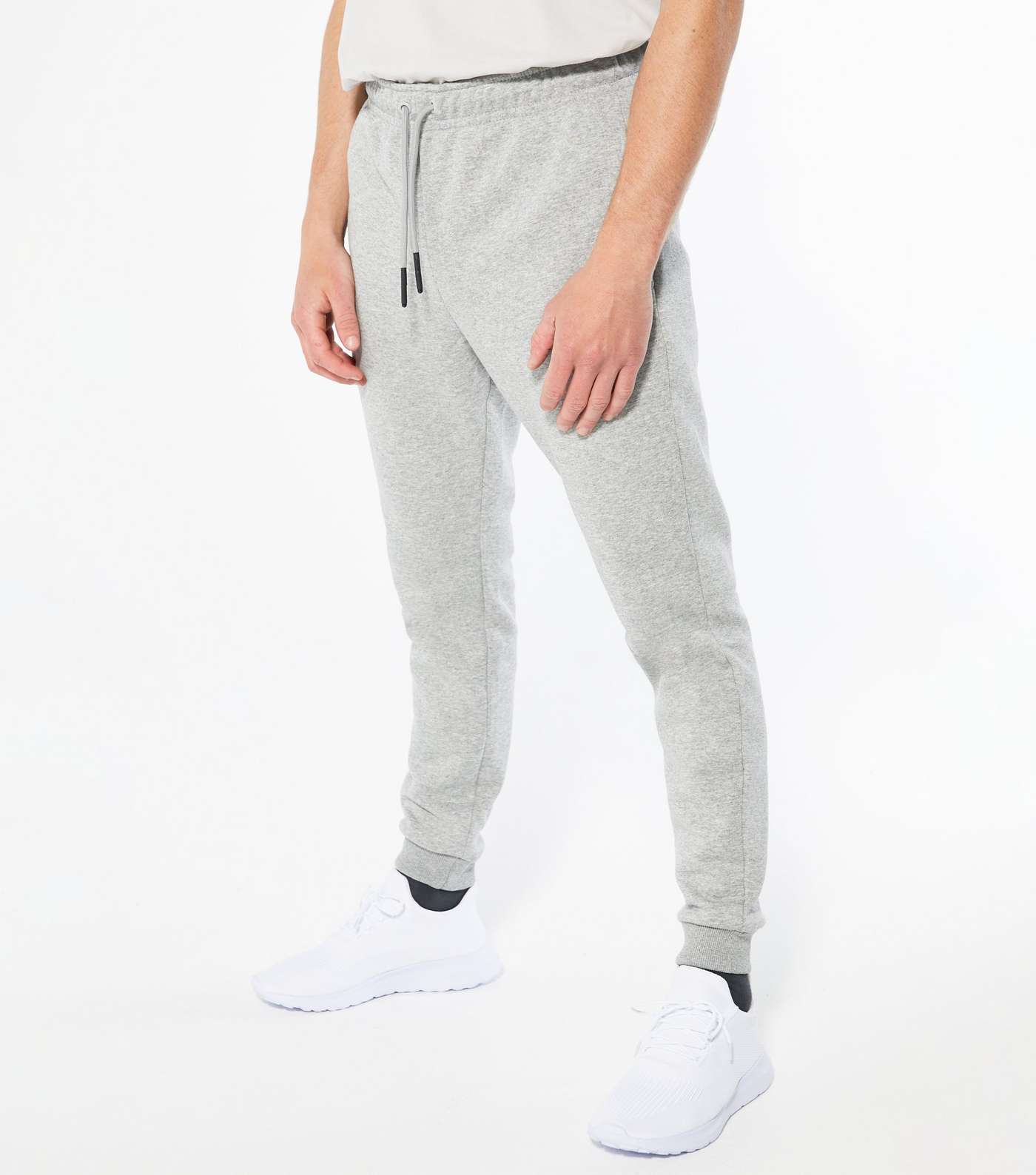 Only & Sons Pale Grey Jersey Drawstring Joggers Image 2
