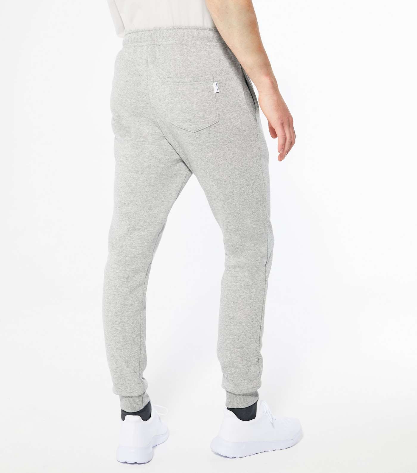 Only & Sons Pale Grey Jersey Drawstring Joggers Image 4