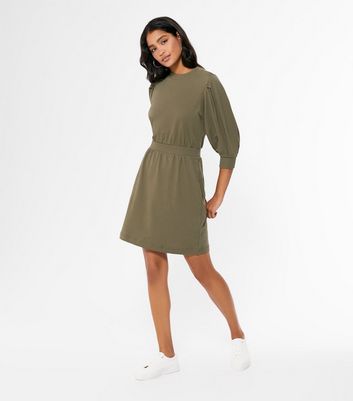 new look olive dress