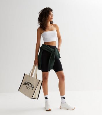 Tall Black Jersey Cycling Shorts | New Look