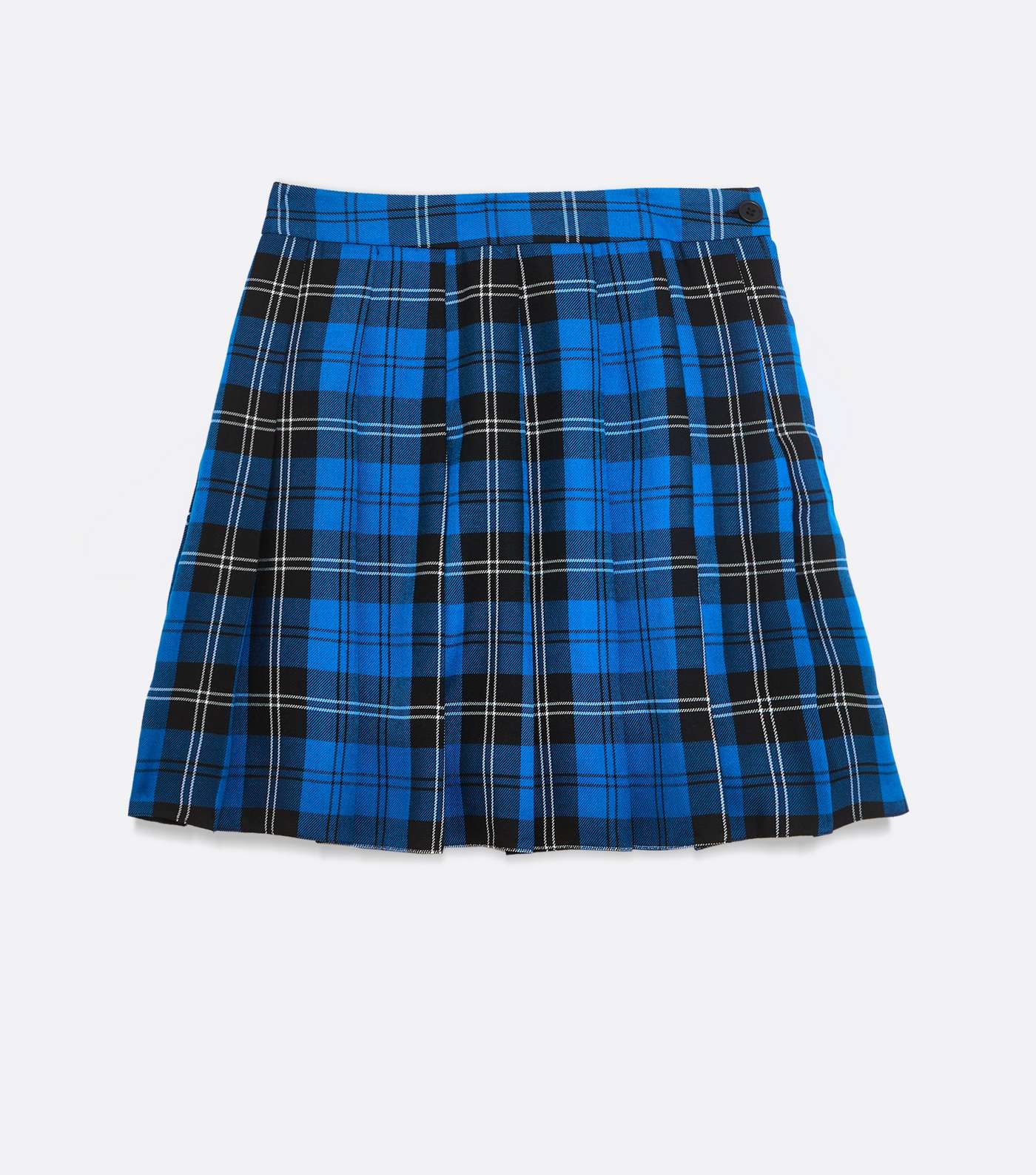 Blue Check Pleated Mini Skirt  Image 5