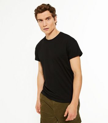 black roll sleeve tshirt