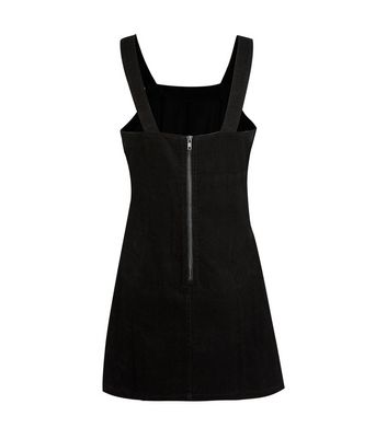 cord pinafore dress new look