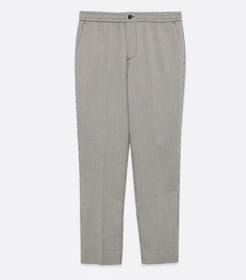 Image of Light Brown Check Trousers New Look