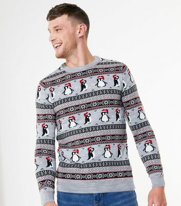 Mens penguin 2025 christmas jumper