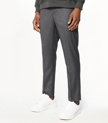 Grey Pinstripe Trousers | New Look