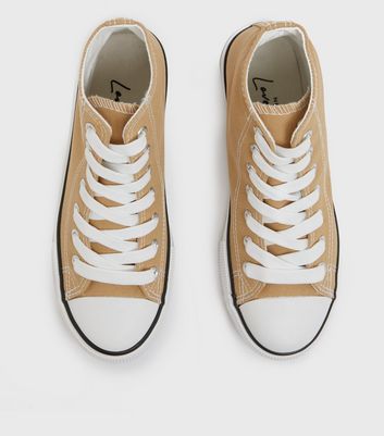 Click to view product details and reviews for Camel Canvas High Top Trainers New Look Vegan.