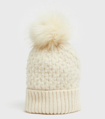 pearl bobble hat