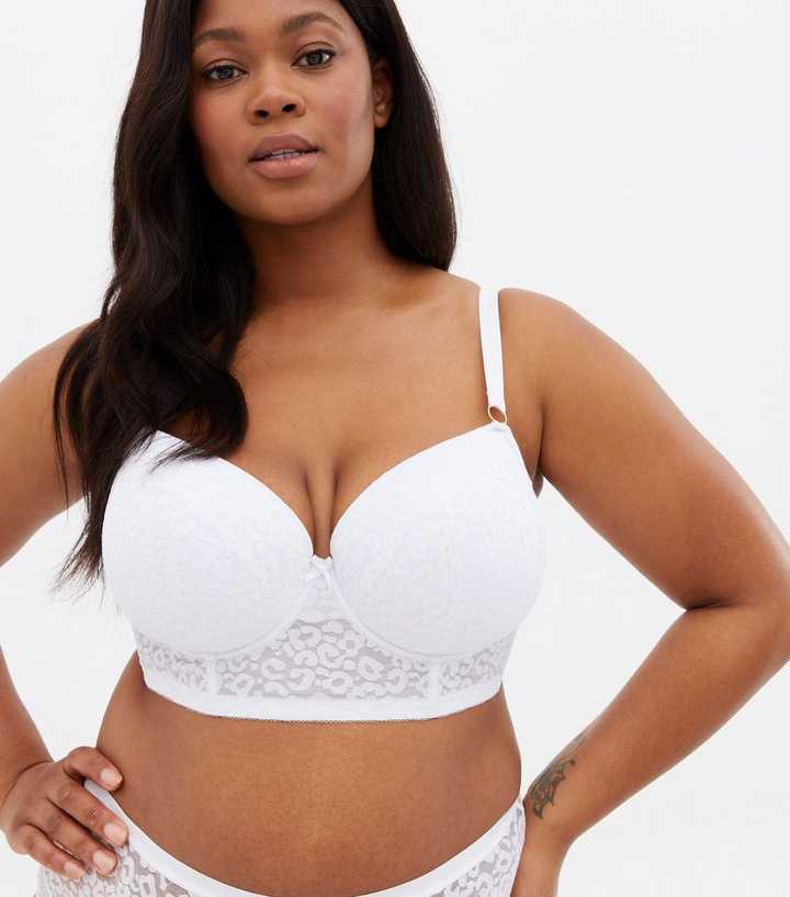 LUKEO Big Breast Women Big Size Hot Wire Free Thin Soft Wire Less Bralette  Unpadded Push Up Big Breast Underwear Bra Cup (Color : White-Dinosaur  Doodle4, Size : 48 110CD) : 