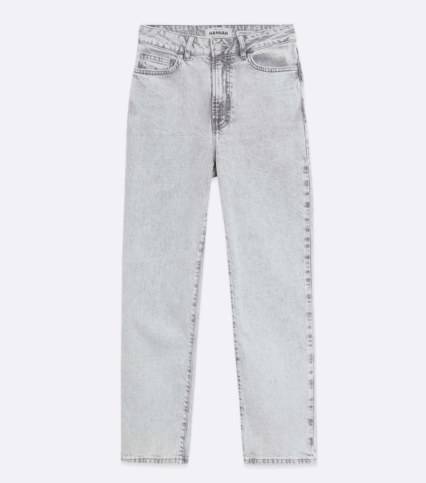 Pale Grey Ankle Grazing Hannah Straight Leg Jeans Image 5