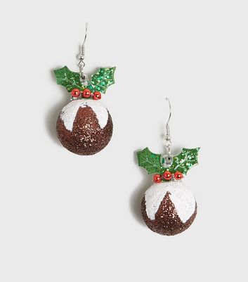 Gold Glitter Christmas Gingerbread Man Earrings | New Look