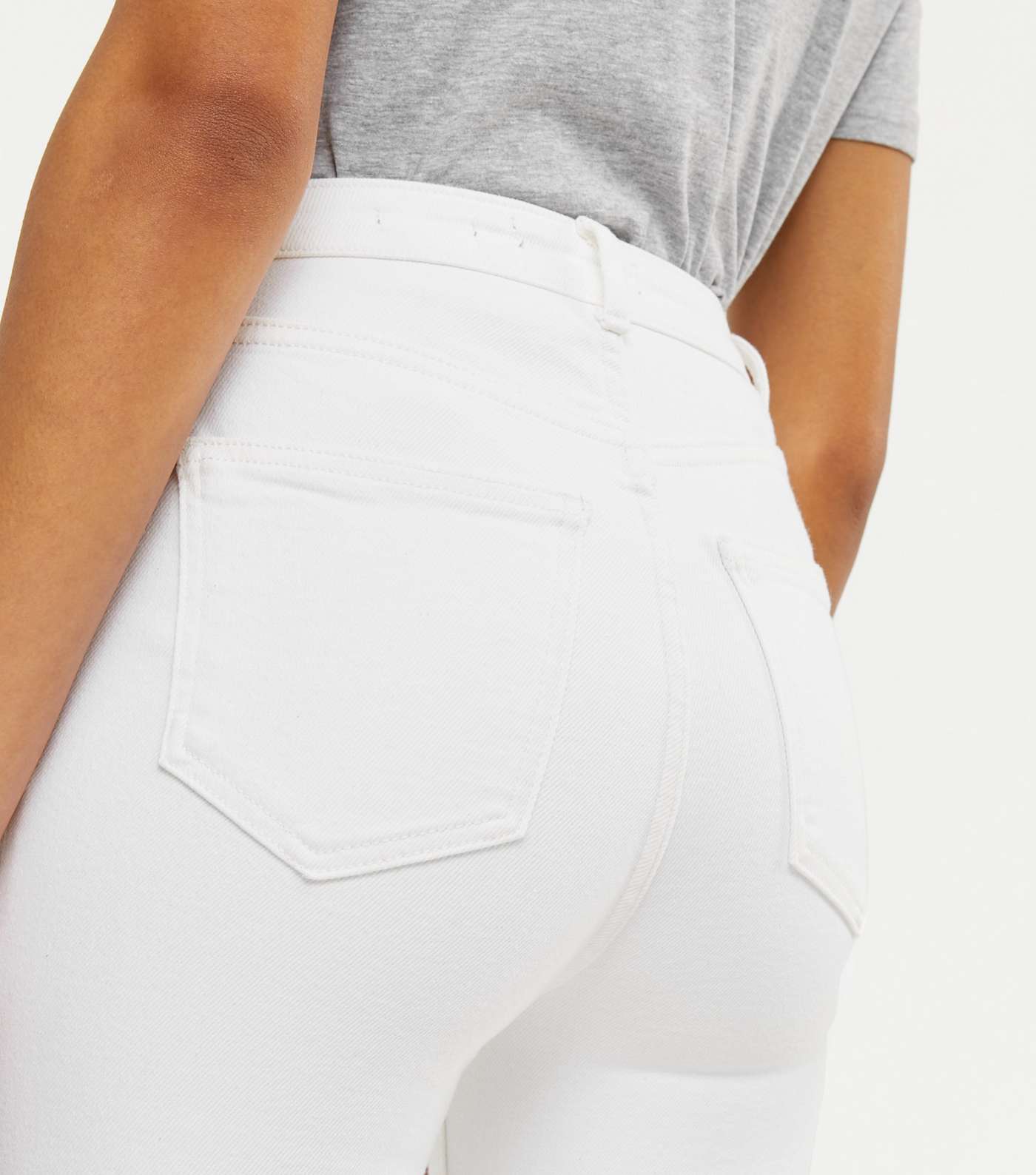 White High Waist Hallie Super Skinny Jeans Image 4