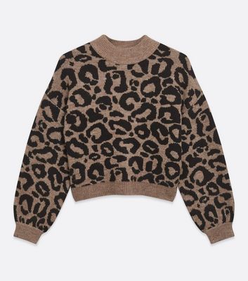 petite leopard print jumper