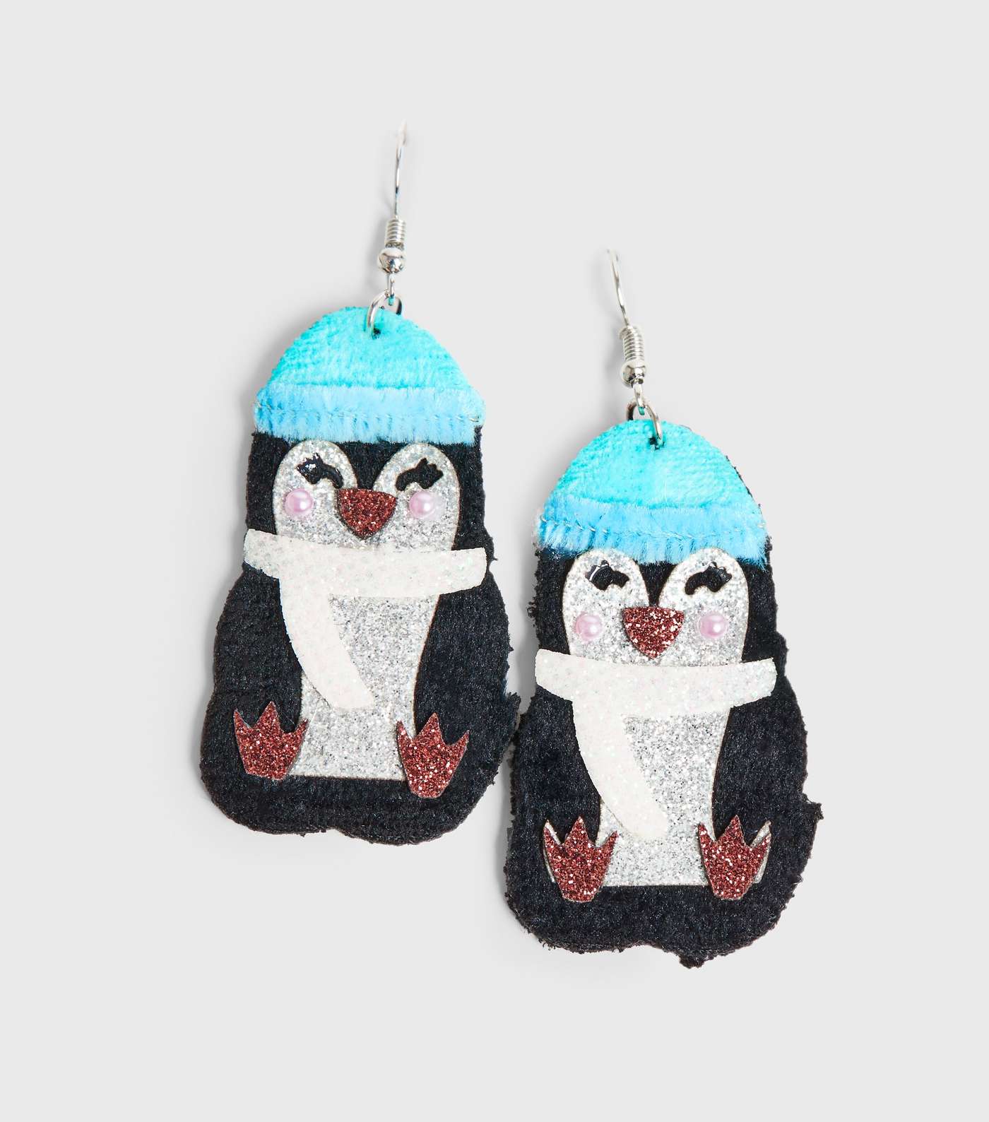 Multicoloured Christmas Penguin Earrings 
