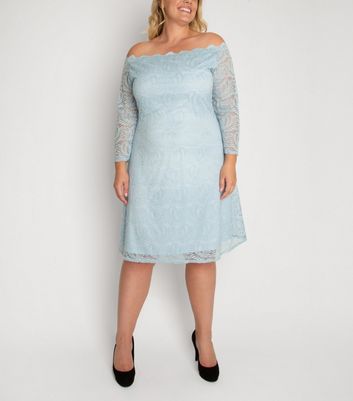 Grey lace hot sale bardot dress