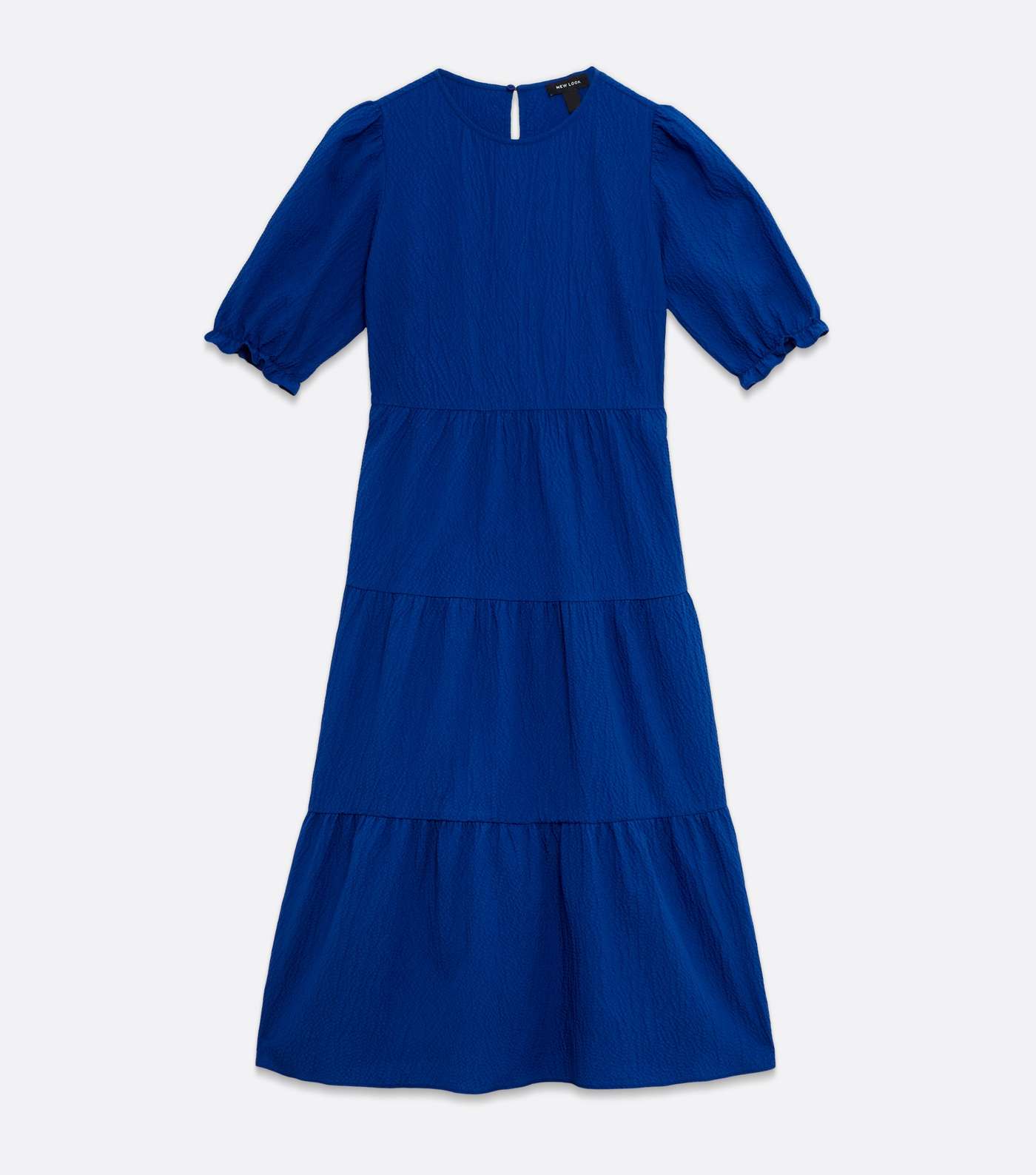 Bright Blue Puff Sleeve Smock Dress  Image 5