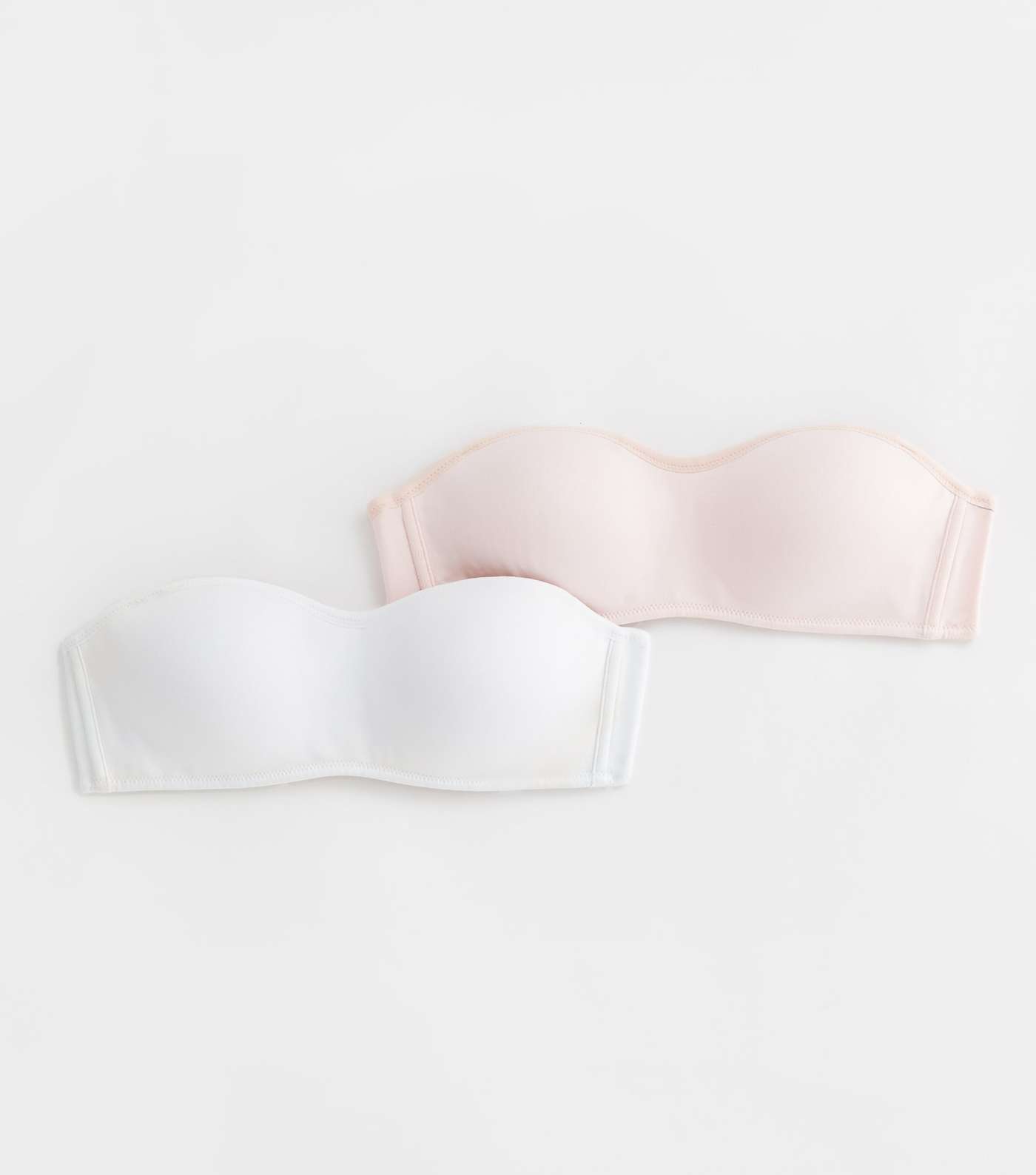 Girls 2 Pack White and Pink Multiway Strapless Bras Image 2