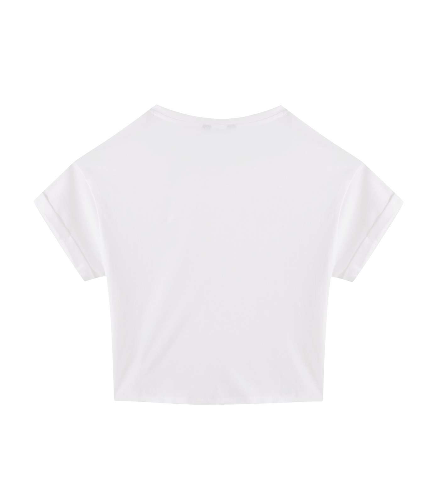 Girls White Heart Just Be Yourself Slogan T-Shirt Image 2