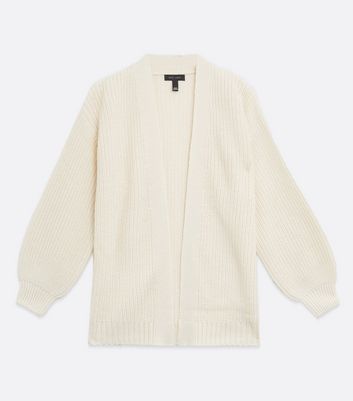 white chunky cardigan