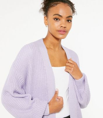 chunky lilac cardigan