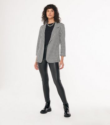 Black Dogtooth Jacquard Blazer | New Look